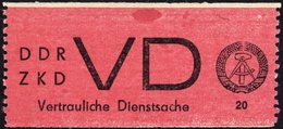DIENSTMARKEN D VD 1A **, 1965, 20 Pf. Bräunlichrot/schwarz, Gezähnt 91/2, üblich Gezähnt Pracht, Mi. 250.- - Otros & Sin Clasificación