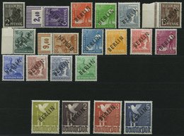 BERLIN 1-20 **, 1948, Schwarzaufdruck, Prachtsatz, Gepr. D. Schlegel, Mi. 360.- - Autres & Non Classés