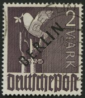 BERLIN 18 O, 1948, 2 M. Schwarzaufdruck, Pracht, Gepr. Schlegel Und Lippschütz, Mi. 500.- - Otros & Sin Clasificación
