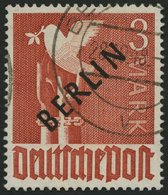 BERLIN 19 O, 1948, 3 M. Schwarzaufdruck, Pracht, Gepr. Schlegel Und Lippschütz, Mi. 700.- - Otros & Sin Clasificación