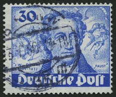 BERLIN 63I O, 1949, 30 Pf. Goethe Mit Abart Farbpunkt Links Oben Neben J Von J.W.v.Goethe, Pracht, Mi. 120.- - Otros & Sin Clasificación