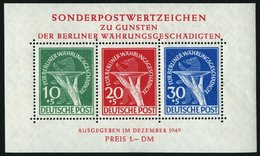 BERLIN Bl. 1 **, 1949, Block Währungsgeschädigte, Pracht, Mi. 950.- - Autres & Non Classés