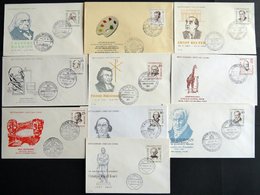 BERLIN 163-72 BRIEF, 1957, Männer Der Geschichte Auf 10 FDC`s, Pracht - Other & Unclassified