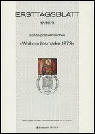 ERSTTAGSBLÄTTER 591-613 BrfStk, 1979, Kompletter Jahrgang, ETB 1 - 17/79, Pracht - Autres & Non Classés