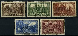 SAARLAND 299-303 O, 1950, Volkshilfe, Prachtsatz, Endwert Gepr. Geigle, Mi. 380.- - Otros & Sin Clasificación