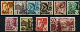 BADEN 28-37 **, 1948, Freimarken, Ohne Währungsangabe, Prachtsatz, Mi. 200.- - Autres & Non Classés