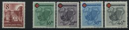 RHEINLAND PFALZ 36,42-45 *, 1948/9, 8 Pf. Porta Nigra Und Rotes Kreuz, Falzrest, 5 Prachtwerte, Mi. 80.- - Other & Unclassified