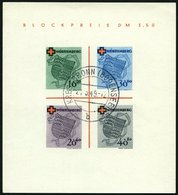 WÜRTTEMBERG Bl. 1 O, 1949, Block Rotes Kreuz, Pracht, Gepr. Schlegel, Mi. 1800.- - Other & Unclassified