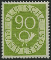 BUNDESREPUBLIK 138 *, 1952, 90 Pf. Posthorn, Pracht, Mi. 200.- - Otros & Sin Clasificación