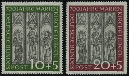 BUNDESREPUBLIK 139/40 **, 1951, Marienkirche, üblich Gezähnt Pracht, Mi. 220.- - Other & Unclassified