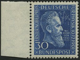 BUNDESREPUBLIK 147 **, 1951, 30 Pf. Röntgen Vom Linken Rand, Pracht, Mi. 80.- - Other & Unclassified