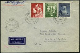 BUNDESREPUBLIK 153/4,159 BRIEF, 1952, Bundesjugendplan Und Dunant Auf Luftpostbrief Nach New York, Pracht - Otros & Sin Clasificación