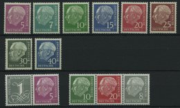 BUNDESREPUBLIK 179-285Y,179-260y **, 1960, Heuss Wz. Liegend Und Heuss Lumogen, 2 Prachtsätze, Mi. 135.- - Other & Unclassified