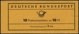 ZUSAMMENDRUCKE MH 6cb **, 1960, Markenheftchen Heuss Lumogen, Erstauflage, Mit Druckereizeichen 5 (nur Die Obere Hälfte - Sonstige & Ohne Zuordnung