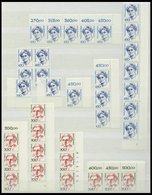 LOTS **, 1986-92, Postfrische Partie Persönlichkeiten In Paaren, Streifen, Oberrand- Und Randstücken, Mit Vielen Platten - Usados