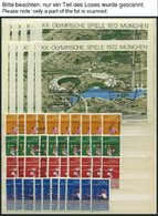 LOTS O, 1968-72, Olympische Spiele, Je 10x Incl. Blocks Komplett, Fast Nur Pracht - Oblitérés