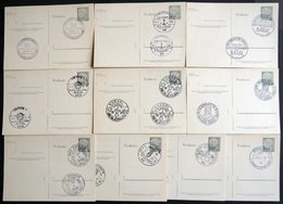 GANZSACHEN P 36 BRIEF, 1961, 8 Pf. Heuss Mit Postfachnummer Statt Postschließfachnummer, 10 Leer Gestempelte Karten Mit - Collezioni