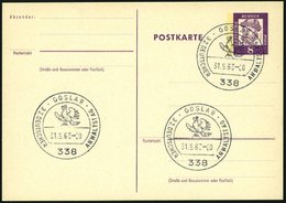 GANZSACHEN P 73 BRIEF, 1962, 8 Pf. Gutenberg, Postkarte In Grotesk-Schrift, Leer Gestempelt Mit Sonderstempel GOSLAR 32. - Sammlungen