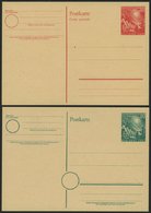 GANZSACHEN PSo 1/2 BRIEF, 1949, Bundestag, Ungebraucht, 2 Prachtkarten, Mi. 56.- - Colecciones