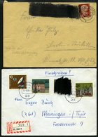 BUND/BERLIN POSTKRIEG Brief,o,BrfStk , 1949-65, 10 Verschiedene Postkriegsbelege Sowie 3 Einzelwerte, Feinst/Pracht - Storia Postale