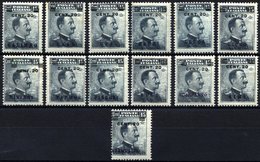 ÄGÄISCHE INSELN 10I-XIII *, 1912, 20 C. Auf 15 C. Mit Aufdruck Der Verschiedenen Inselnamen, 13 Werte Feinst/Pracht, Mi. - Egeo