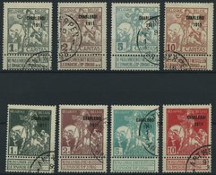 BELGIEN 81-88III O, 1911, Nationalfond, Prachtsatz, Mi. 75.- - Belgique