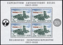 BELGIEN Bl. 25 **, 1957, Block Südpolexpedition, Pracht, Mi. 150.- - Belgique