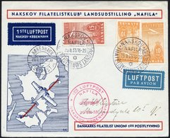 ERSTFLÜGE 218/9 BRIEF, 25/6.8.1935, Nakskov-Copenhagen, NAFILA, Sonderumschlag, Pracht, Müller 79 - Autres & Non Classés