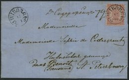 FINNLAND 4Ax BRIEF, 1864, 10 K. Rosakarmin Auf Rosa, Fast Alle Zungen, Vollständig Auf Dekorativem Prachtbrief Von WIBOR - Altri & Non Classificati