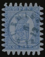 FINNLAND 8C O, 1866, 20 P. Blau, Blauer K2 NURMIS, Alle Zungen, Pracht - Autres & Non Classés