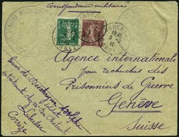 FRANKREICH FELDPOST 116,118 BRIEF, 1915, Brief Von Crois Rouge Française, Von Der Argentur Blessés, An Das International - Altri & Non Classificati