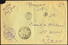 FRANKREICH FELDPOST 1948, K2 3. BATAILLON MIXTE DE MADAGASKAR Auf Eingeschriebenem Luftpost-Militär-Dienstbrief Aus Maju - Autres & Non Classés