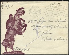 FRANKREICH FELDPOST 1956, K1 POSTE AUX ARMEES/A.F.N. Auf Feldpostbrief F.M. Nach Frankreich, Pracht - Otros & Sin Clasificación