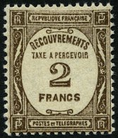 PORTOMARKEN P 66 *, 1931, 2 Fr. Sepia, Falzrest, Pracht - Postage Due