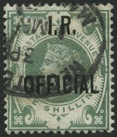 DIENSTMARKEN D 50 O, 1889, 1 Sh. I.R., Farbfrisch, Pracht, Mi. 190.- - Oficiales