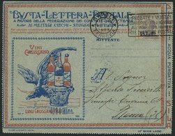 ITALIEN B 92II BRIEF, 1923, 50 C. Violett, Aufdruck B.L.P. Auf Inseraten-Kartenbrief (22. Serie Lazio) Von Neapel Nach R - Italia