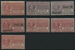 ITALIEN * , 1925-28, Rohrpostmarken (Mi.Nr. 229,253,268/9,272-74), Falzrest, 7 Prachtwerte - Italien