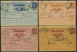 SAMMLUNGEN, LOTS 1880-1906, 15 Gebrauchte Ganzsachenkarten, Dabei Viele Postanweisungen, Dabei Eine Mit Zusatzfrankatur, - Colecciones