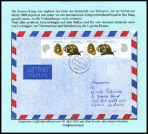 JUGOSLAWIEN 1998-2003, Zerfall Des Vielvölkerstaates, 5 Verschiedene Belege Und Eine Beutelfahne Für Feldpostsendungen D - Other & Unclassified