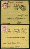 LETTLAND 121 BRIEF, 1929/30, 2 S. Lilarosa, 2 Frankierte Geldanweisungen Aus Amerika (verschiedene Typen), Pracht - Lettonie