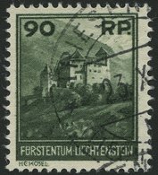 LIECHTENSTEIN 120 O, 1933, 90 Rp. Burg Gutenberg, Pracht, Mi. 140.- - Autres & Non Classés