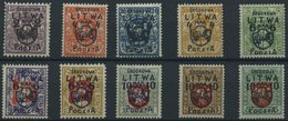 MITTELLITAUEN 4-13 *, 1920, Freimarken, Falzrest, Prachtsatz, R!, Endwerte Gepr. Dr. Esser, Mi. 6500.- - Lituanie
