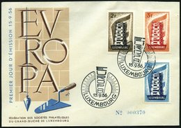 LUXEMBURG 555-57 BRIEF, 1959, Europa Auf FDC, Pracht, Mi. 120.- - Altri & Non Classificati