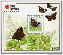 NOUVELLE ZELANDE Papillons (Yvert BF 81) Neuf Sans Charniere **. MNH - Butterflies