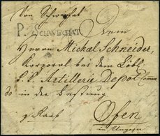 VORPHILATELIE P. SCHWECHAT, L1 Auf Brief Nach Ofen, Pracht - ...-1850 Prephilately