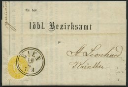 ÖSTERREICH 30 BRIEF, 1866, 2 Kr. Gelb Auf Drucksache Mit K2 WIEN Nach Kärnten, Pracht - Usados