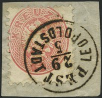 ÖSTERREICH 32 BrfStk, 1863, 5 Kr. Rosa, Ungarischer K1 PEST LEOPOLDSTADT, Prachtbriefstück - Used Stamps