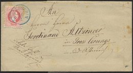 ÖSTERREICH 37II BRIEF, 1878, 5 Kr. Rot, Feiner Druck, Mit Blauem K1 WELLESCHIN Auf Brief Nach Gross Cerungs, Feinst - Used Stamps