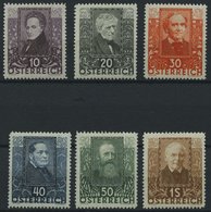 ÖSTERREICH 524-29 **, *, 1931, Dichter, Prachtsatz - Used Stamps