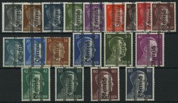 ÖSTERREICH 674-92 **, 1945, 1 - 80 Pf. Grazer-Aufdruck, Prachtsatz, Gepr. Kovar, Mi. 160.- - Usados